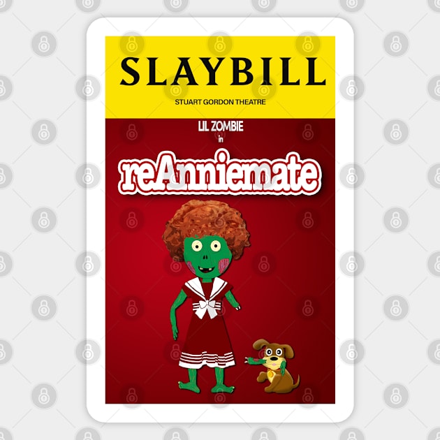 Broadway Zombie ReAnniemate Slaybill Sticker by jrbactor